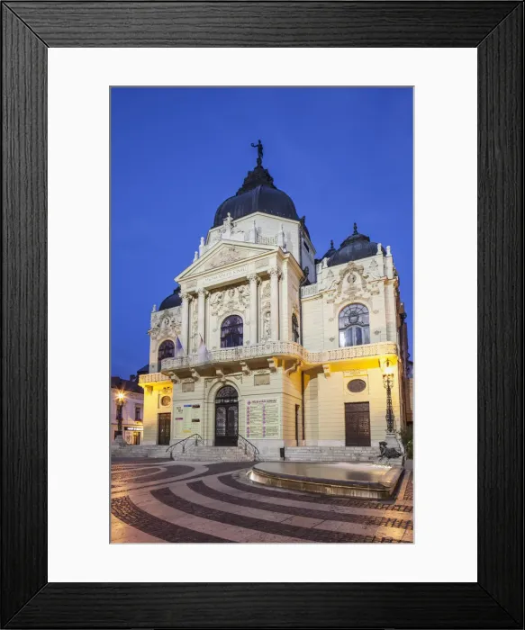 Framed Print : Pecs National Theatre at dusk, Pecs, Southern Transdanubia, Hungary Framed Print : Pecs National Theatre at dusk, Pecs, Southern Transdanubia, Hungary