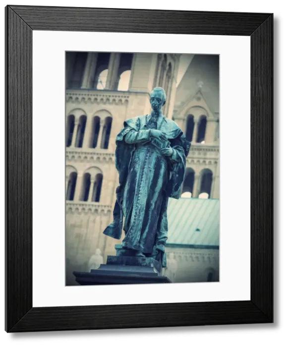 Framed Print : Statue at Basilica of St Peter, Pecs, Southern Transdanubia, Hungary Framed Print : Statue at Basilica of St Peter, Pecs, Southern Transdanubia, Hungary