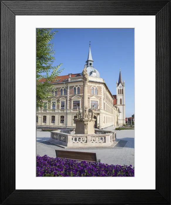 Framed Print : Trinity Column in Fo Square, Keszthely, Lake Balaton, Hungary Framed Print : Trinity Column in Fo Square, Keszthely, Lake Balaton, Hungary