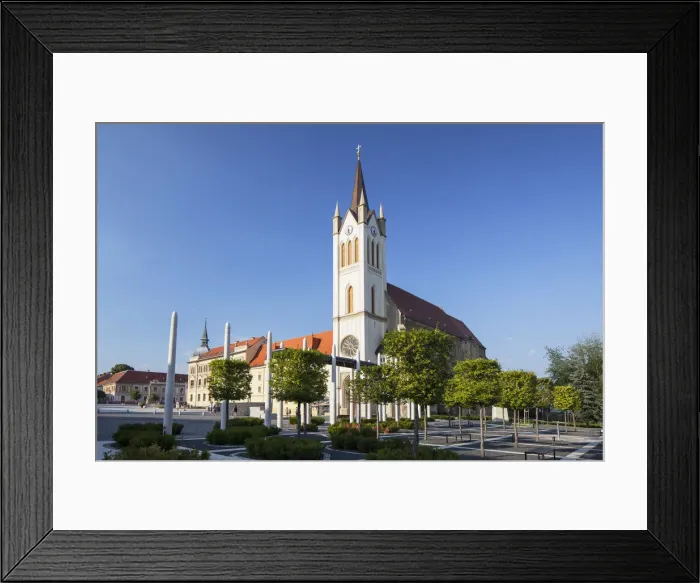 Framed Print : Franciscan Church, Keszthely, Lake Balaton, Hungary