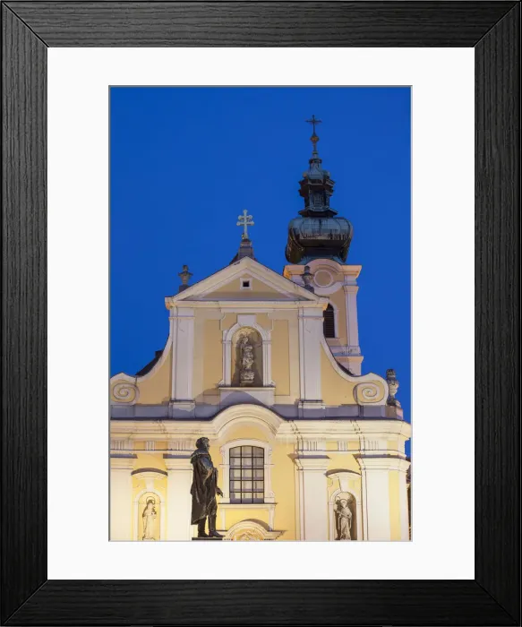Framed Print : Carmelite Church at dusk, Gyor, Western Transdanubia, Hungary Framed Print : Carmelite Church at dusk, Gyor, Western Transdanubia, Hungary