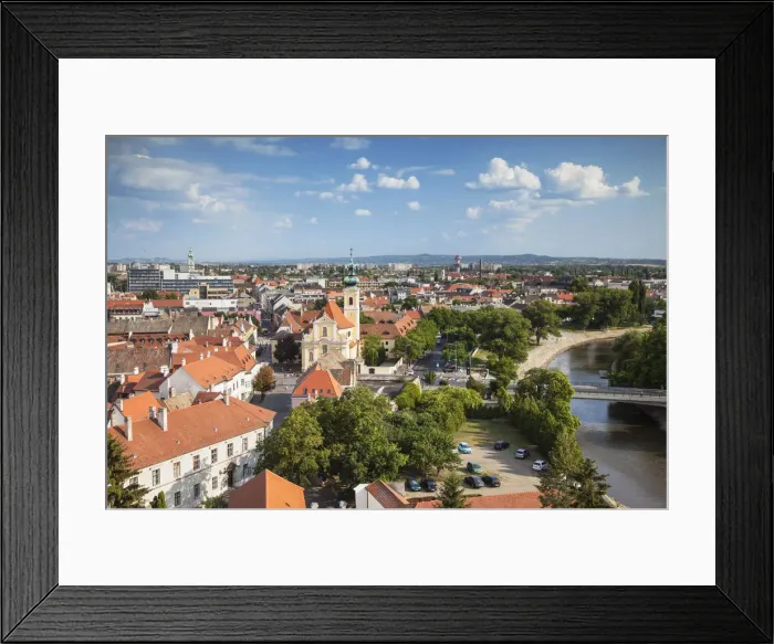 Framed Print : View of Gyor, Western Transdanubia, Hungary Framed Print : View of Gyor, Western Transdanubia, Hungary