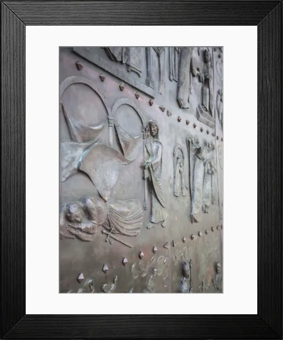 Framed Print : Detail on door of St Martins Basilica, Pannonhalma Abbey (UNESCO World Heritage Framed Print : Detail on door of St Martins Basilica, Pannonhalma Abbey (UNESCO World Heritage