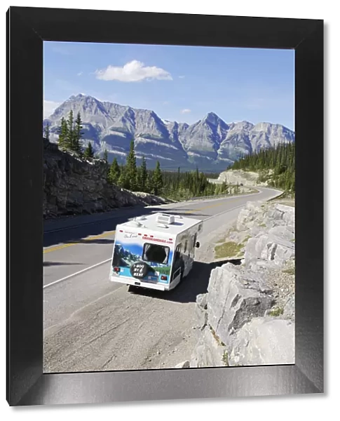 Mobile home, Trans Canada Highway, Castle Mountain, Alberta, Canada