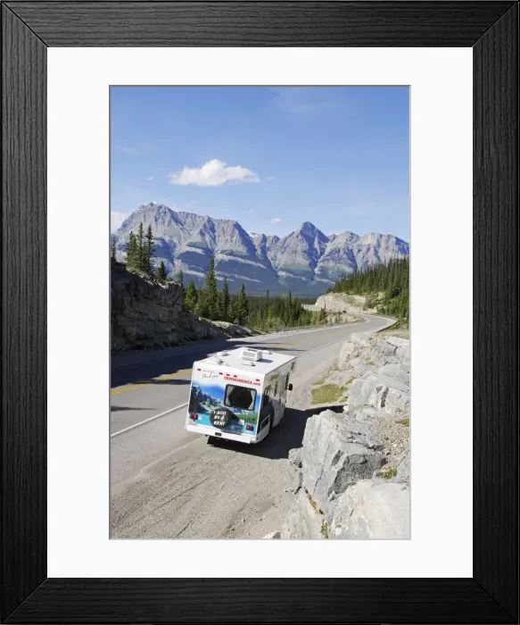 Framed Print : Mobile home, Trans Canada Highway, Castle Mountain, Alberta, Canada Framed Print : Mobile home, Trans Canada Highway, Castle Mountain, Alberta, Canada