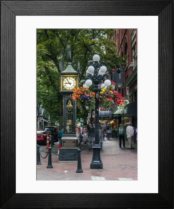 Framed Print : Gastown steam clock, Vancouver, British Columbia, Canada Framed Print : Gastown steam clock, Vancouver, British Columbia, Canada