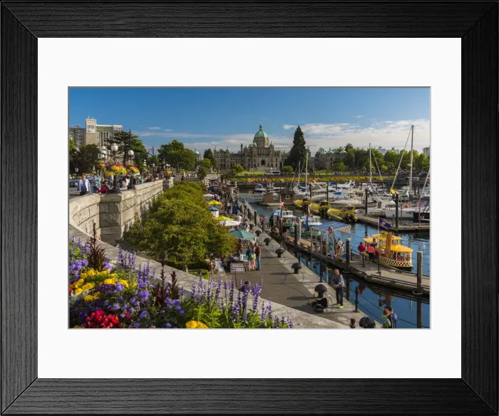 Framed Print : View of the Inner Victoria Harbour, Victoria, British Columbia, Canada Framed Print : View of the Inner Victoria Harbour, Victoria, British Columbia, Canada