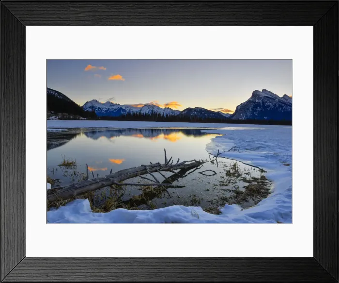 Framed Print : Vermillion Lakes at Dawn in Winter, Banff National Park, Alberta, Canada Framed Print : Vermillion Lakes at Dawn in Winter, Banff National Park, Alberta, Canada