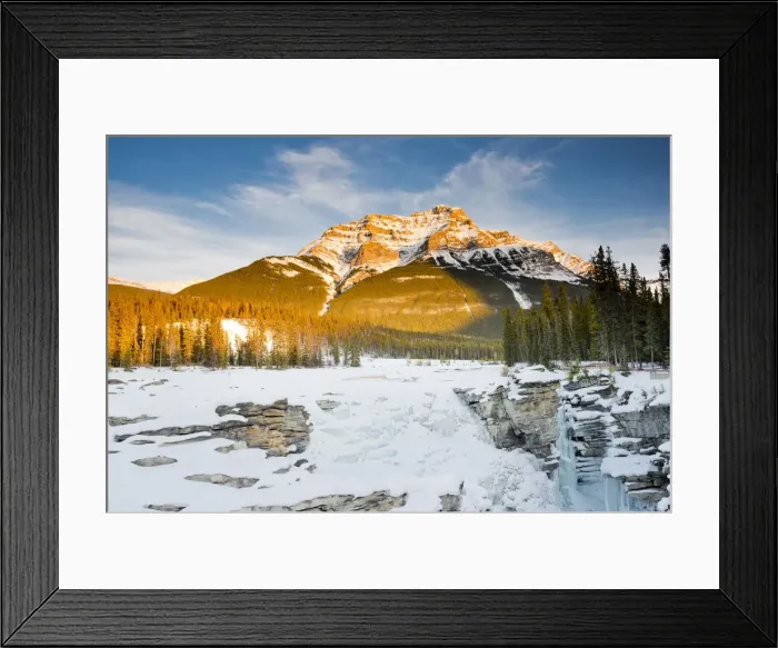 Framed Print : Frozen Athabasca Falls, Jasper National Park, Alberta, Canada Framed Print : Frozen Athabasca Falls, Jasper National Park, Alberta, Canada