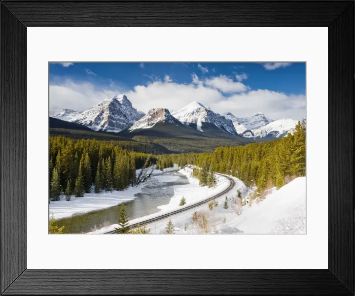 Framed Print : Morants Curve With Haddo Peak, Saddle Mountain and Fairview Mountain, Banff National Framed Print : Morants Curve With Haddo Peak, Saddle Mountain and Fairview Mountain, Banff National