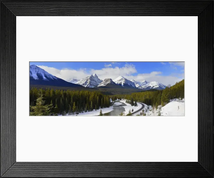 Framed Print : Morants Curve With Haddo Peak, Saddle Mountain and Fairview Mountain, Banff National Framed Print : Morants Curve With Haddo Peak, Saddle Mountain and Fairview Mountain, Banff National