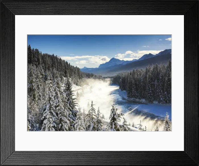 Framed Print : Bow River in Winter, Banff National Park, Alberta, Canada Framed Print : Bow River in Winter, Banff National Park, Alberta, Canada