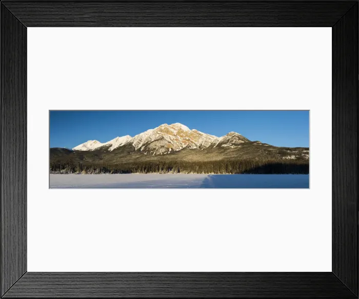 Framed Print : Pyramid Lake in Winter, Jasper National Park, Alberta, Canada