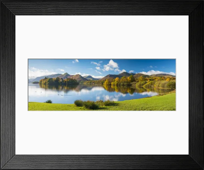 Framed Print : Autumn Reflections in Derwent Water, Lake District National Park, Cumbria, England Framed Print : Autumn Reflections in Derwent Water, Lake District National Park, Cumbria, England