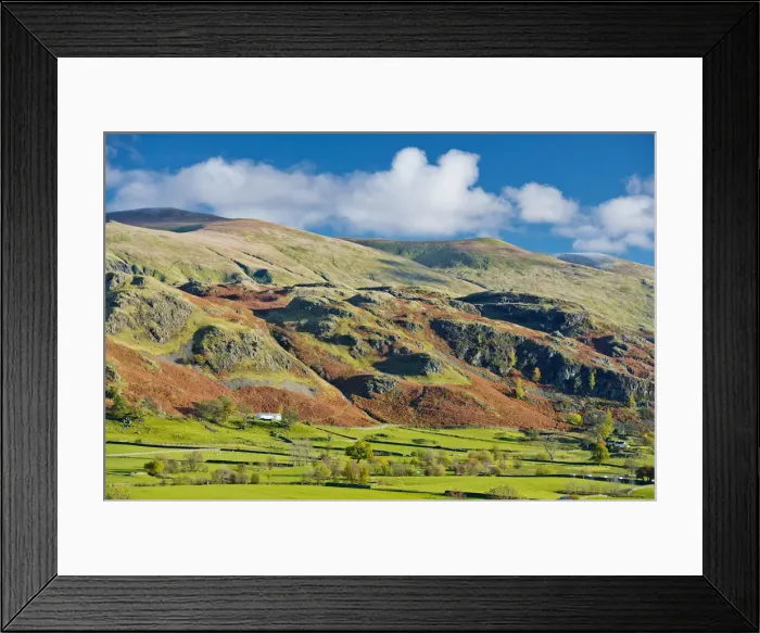 Framed Print : Cottage in Dale Bottom, Lake District National Park, Cumbria, England