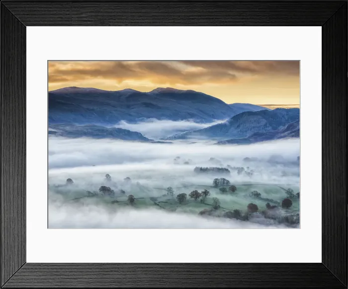 Framed Print : Mist in Dale Bottom, Lake District National Park, Cumbria, England Framed Print : Mist in Dale Bottom, Lake District National Park, Cumbria, England
