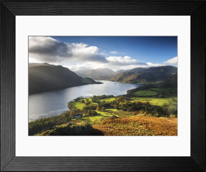 Framed Print : View From Green Hill over Ullswater, Lake District National Park, Cumbria, England Framed Print : View From Green Hill over Ullswater, Lake District National Park, Cumbria, England