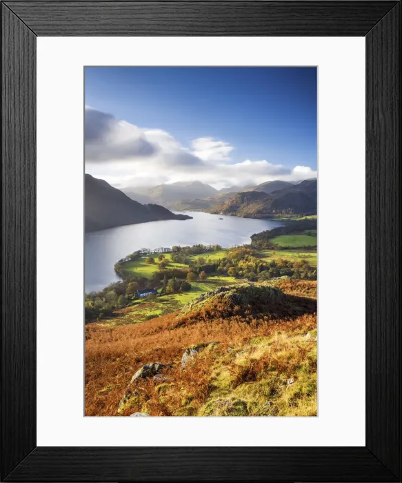 Framed Print : View From Green Hill over Ullswater, Lake District National Park, Cumbria, England Framed Print : View From Green Hill over Ullswater, Lake District National Park, Cumbria, England