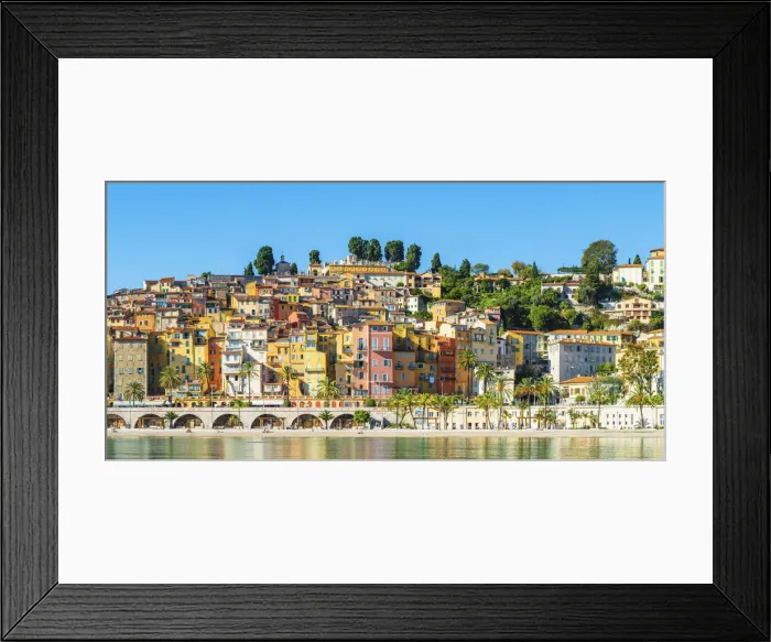Framed Print : France, Provence-Alpes-Cote d Azur, French Riviera, Alpes-Maritimes, Menton