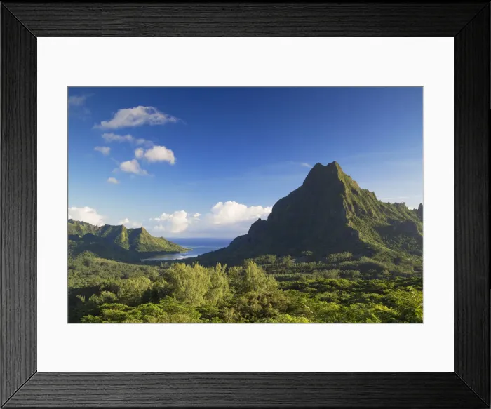 Framed Print : Mount Rotui, Mo orea, Society Islands, French Polynesia Framed Print : Mount Rotui, Mo orea, Society Islands, French Polynesia