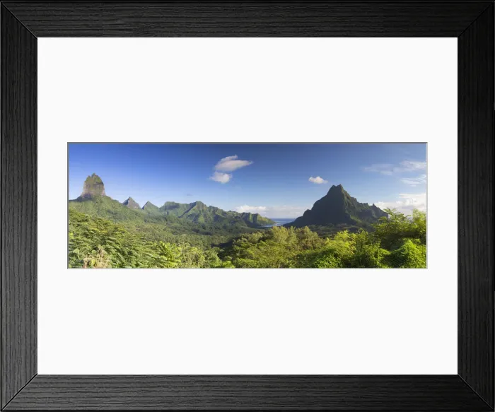 Framed Print : View of Mount Rotui and Mount Tohiea, Mo orea, Society Islands, French Polynesia Framed Print : View of Mount Rotui and Mount Tohiea, Mo orea, Society Islands, French Polynesia