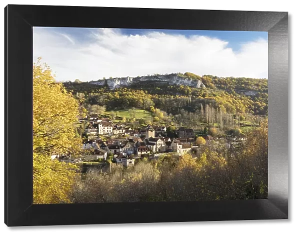 The village of Autoire in the autumn, Lot, Midi-Pyrenees, France