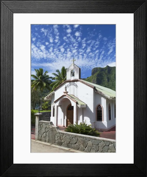 Framed Print : Chapel of St Joseph, Moorea, Society Islands, French Polynesia