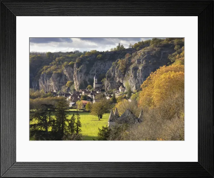 Framed Print : Village of Gluges in the autumn, Lot, Midi-Pyrenees, France Framed Print : Village of Gluges in the autumn, Lot, Midi-Pyrenees, France