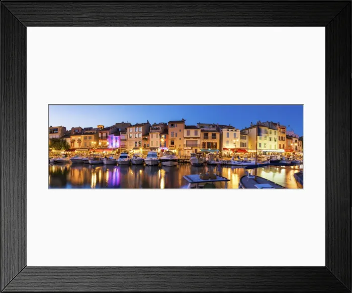 Framed Print : Cassis Harbour at Night, Provence, France Framed Print : Cassis Harbour at Night, Provence, France