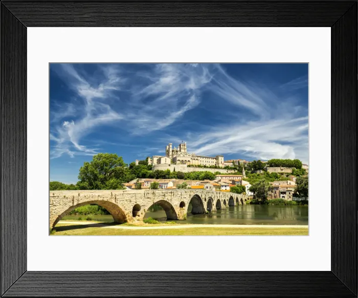 Framed Print : St. Nazaire & Pont Vieux, Beziers, Occitanie, France Framed Print : St. Nazaire & Pont Vieux, Beziers, Occitanie, France