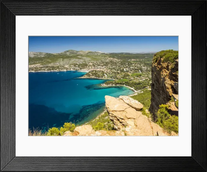 Framed Print : View over Cassis from Cap Canaille, Provence, France Framed Print : View over Cassis from Cap Canaille, Provence, France
