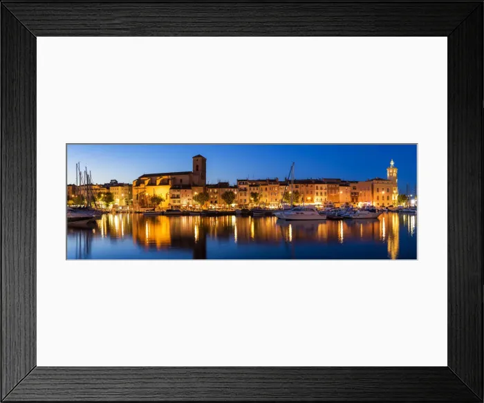 Framed Print : Port of La Ciotat at Night, Cote d Azur, France Framed Print : Port of La Ciotat at Night, Cote d Azur, France