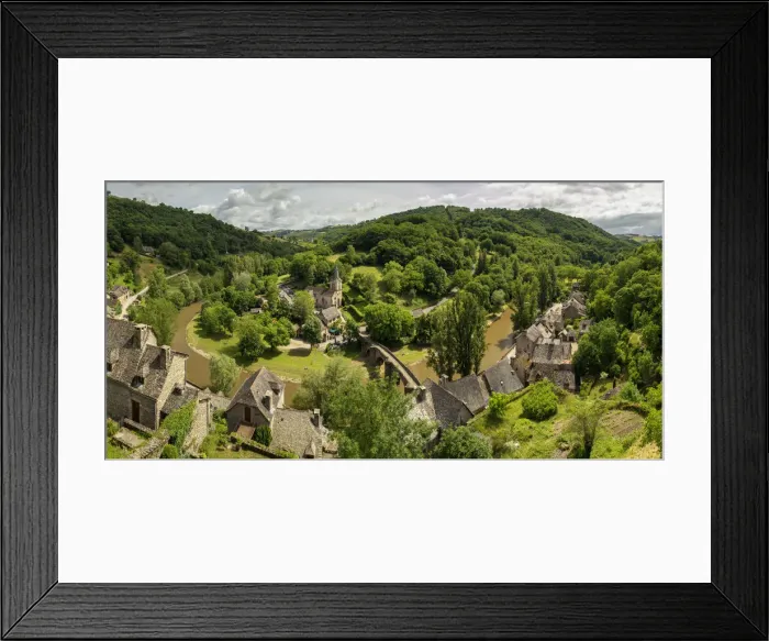 Framed Print : View Over Belcastel, Occitanie, France Framed Print : View Over Belcastel, Occitanie, France
