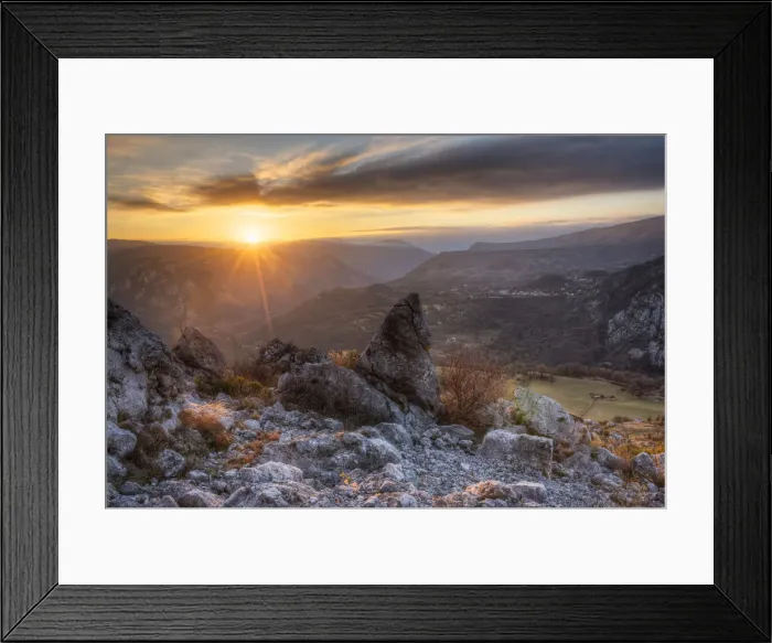 Framed Print : Morning view at Cipieres, Alpes-Maritimes, Provence-Alpes-Cote d Azur, France Framed Print : Morning view at Cipieres, Alpes-Maritimes, Provence-Alpes-Cote d Azur, France