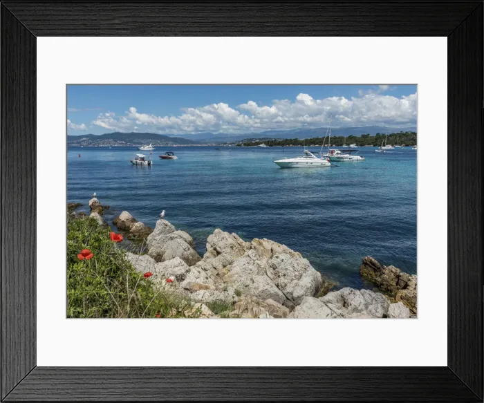 Framed Print : Europe, France, Cote D Azur. View from the Ile Saint-Honorat near to Cannes Framed Print : Europe, France, Cote D Azur. View from the Ile Saint-Honorat near to Cannes