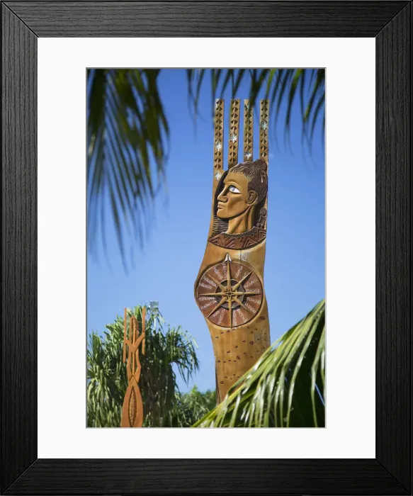 Framed Print : Va a Hokulea monument in Jardins de Paofai, Pape ete, Tahiti, French Polynesia Framed Print : Va a Hokulea monument in Jardins de Paofai, Pape ete, Tahiti, French Polynesia