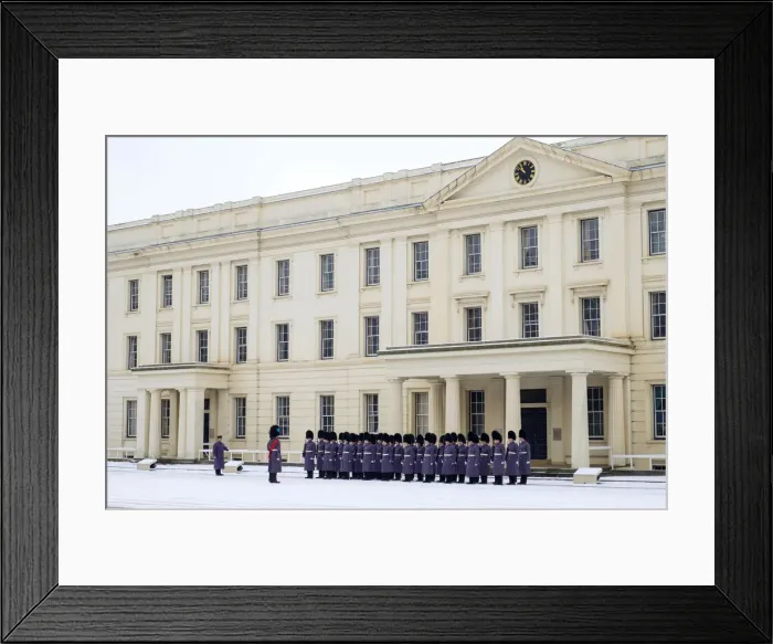 Framed Print : United Kingdom, England, London, Wellington Barracks, The Irish Guards Foot Guards Framed Print : United Kingdom, England, London, Wellington Barracks, The Irish Guards Foot Guards