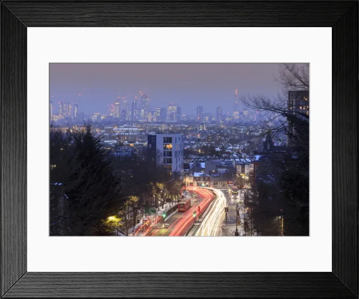 Framed Print : United Kingdom, England, London, Archway, elevated view of the skyline of London showing Framed Print : United Kingdom, England, London, Archway, elevated view of the skyline of London showing