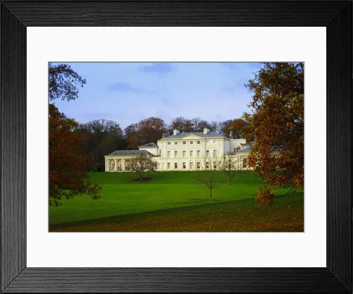 Framed Print : Facade of Kenwood House on Hampstead Heath, designed by Robert Adam architect Framed Print : Facade of Kenwood House on Hampstead Heath, designed by Robert Adam architect