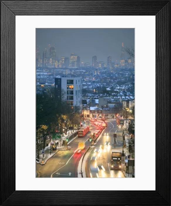 Framed Print : United Kingdom, England, London, Archway, elevated view of the skyline of London showing Framed Print : United Kingdom, England, London, Archway, elevated view of the skyline of London showing