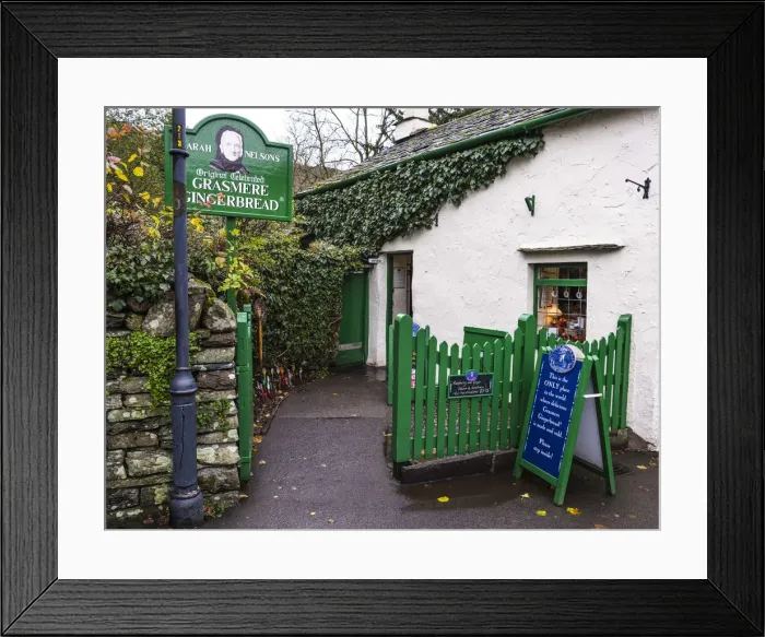 Framed Print : Gingerbread shop in Grasmere, Cumbria, England Framed Print : Gingerbread shop in Grasmere, Cumbria, England