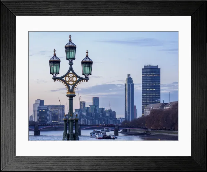 Framed Print : View towards Lambeth Bridge and Vauxhall, London, England, United Kingdom Framed Print : View towards Lambeth Bridge and Vauxhall, London, England, United Kingdom