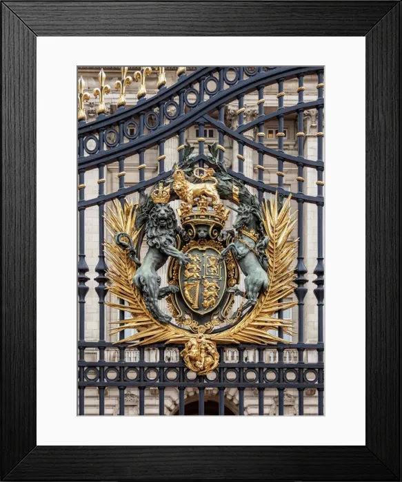 Framed Print : Gate Detail, Buckingham Palace, London, England, United Kingdom Framed Print : Gate Detail, Buckingham Palace, London, England, United Kingdom