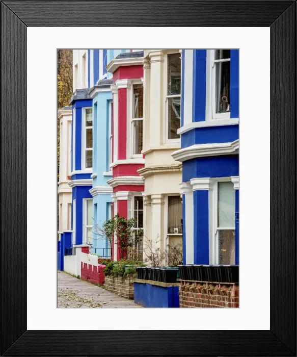 Framed Print : Colourful Houses on Portobello Square, Notting Hill, London, England, United Kingdom Framed Print : Colourful Houses on Portobello Square, Notting Hill, London, England, United Kingdom
