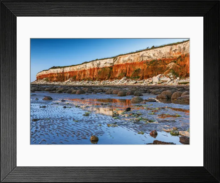 Framed Print : Hunstanton Cliffs, Norfolk, England Framed Print : Hunstanton Cliffs, Norfolk, England