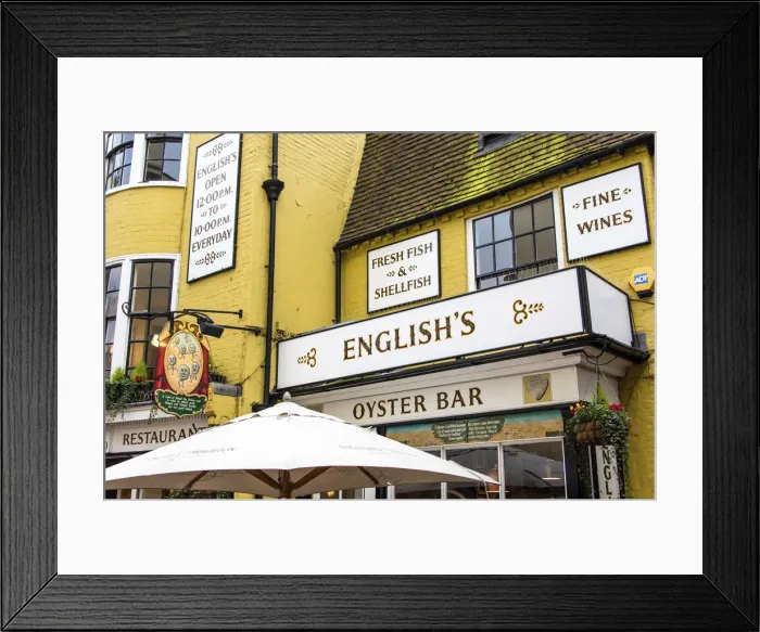 Framed Print : Englishs - traditional seafood restaurant in Brighton, East Sussex, England Framed Print : Englishs - traditional seafood restaurant in Brighton, East Sussex, England