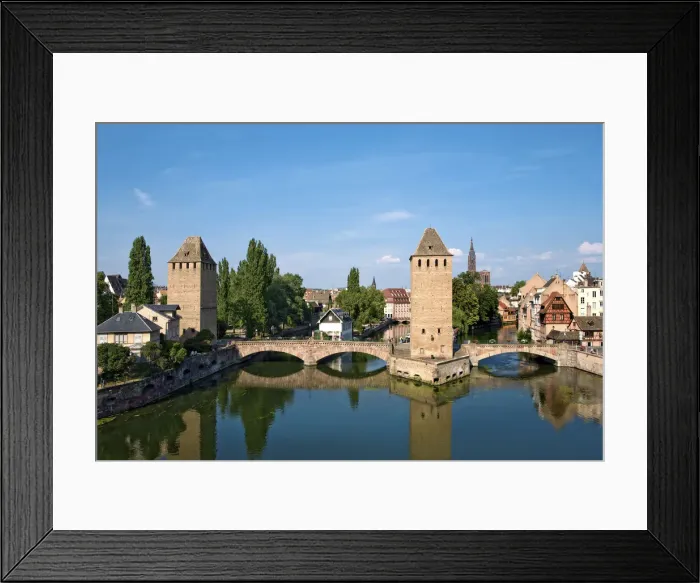 Framed Print : Ponts Couverts and river Ill, Strasbourg, Alsace, France Framed Print : Ponts Couverts and river Ill, Strasbourg, Alsace, France
