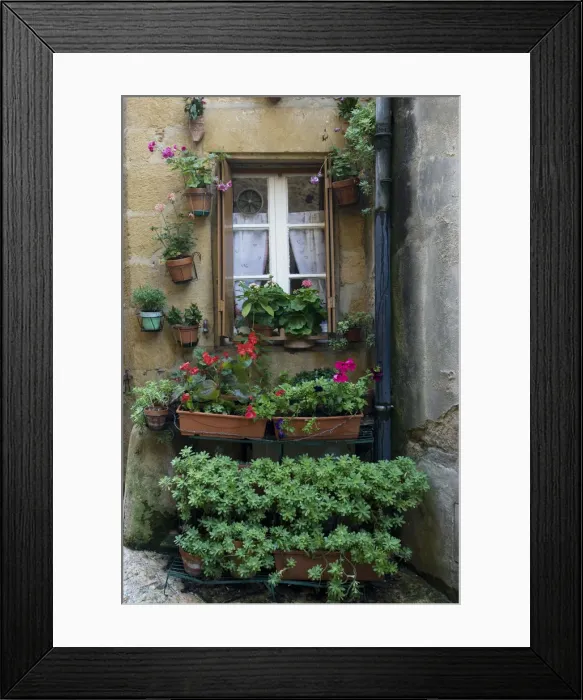 Framed Print : Detail in front of a home in the Dordogne region of France