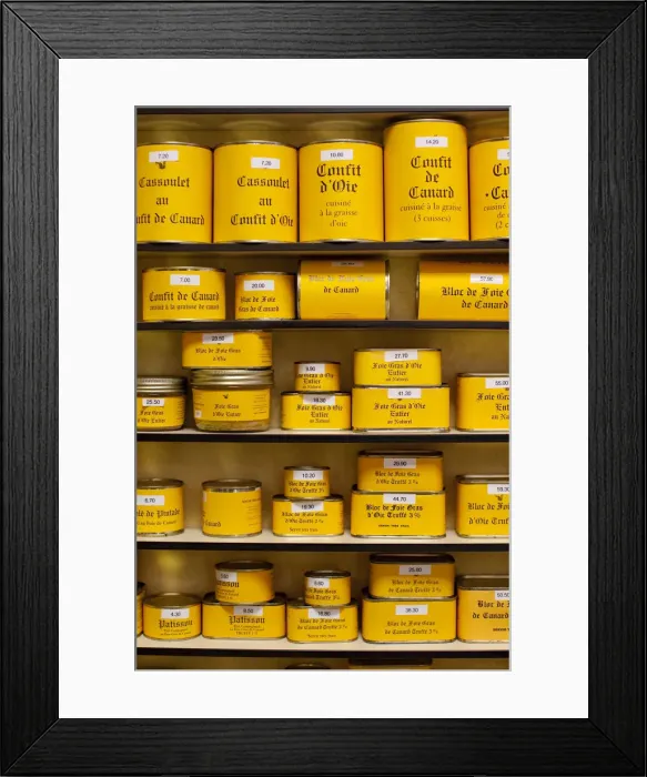 Framed Print : Foie Gras for sale in Sarlat France