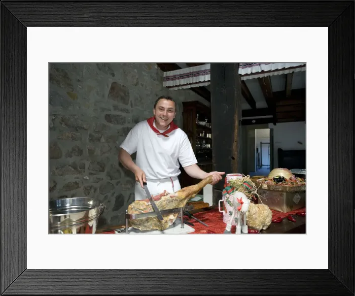 Framed Print : Baskischer ham, the Basque Provinces, France Framed Print : Baskischer ham, the Basque Provinces, France